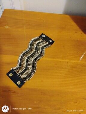 Black, Silver and Gold Chain Bracelet